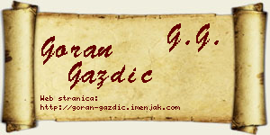 Goran Gazdić vizit kartica